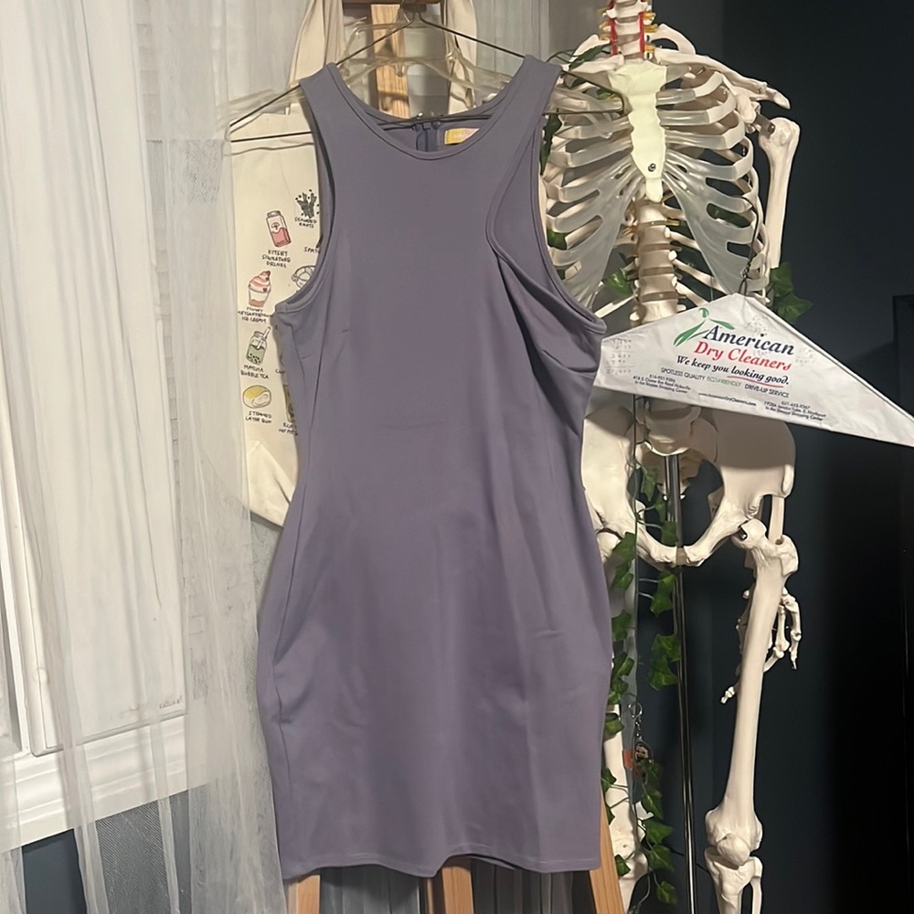 asymmetrical body con dress